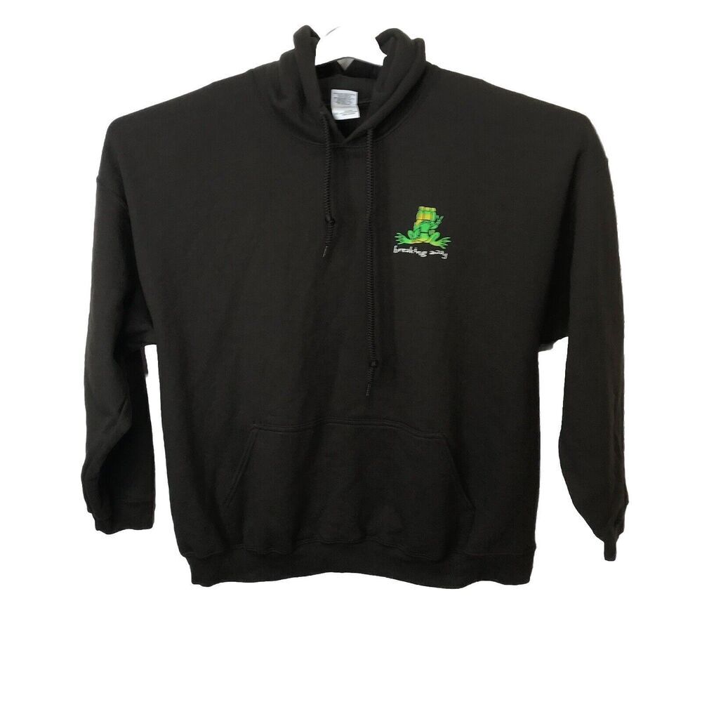 Gildan Heavy Blend Unisex Size 2XL Hoodie Jacket Brown‎ Graphic Breaking Away